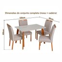 Ver imagem 3 de Conjunto Mesa Verona com 4 Cadeiras Madeira Maciça, Estofada e Bordada Liz Espresso Móveis