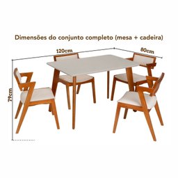 Conjunto Mesa Verona com 4 Cadeiras Madeira Maciça e Estofada Ímola Espresso Móveis - 3 Conjunto Mesa Verona com 4 Cadeiras Madeira Maciça e Estofada Ímola Espresso Móveis - 3