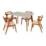 Conjunto Mesa Verona com 4 Cadeiras de Madeira Maciça e Estofada Ímola Authentic Espresso Móveis - 2