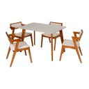 Ver imagem 2 de Conjunto Mesa Verona com 4 Cadeiras Madeira Maciça e Estofada Ímola Espresso Móveis