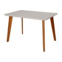 Ver mais imagens de Conjunto Mesa e 4 Cadeiras Madeira Maciça, Tampo Off White e Assento Estofado Ímola