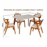Conjunto Mesa Verona com 4 Cadeiras de Madeira Maciça e Estofada Ímola Authentic Espresso Móveis - 4
