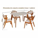 Ver imagem 4 de Conjunto Mesa Verona com 4 Cadeiras Madeira Maciça e Estofada Ímola Espresso Móveis