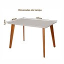 Ver imagem 7 de Conjunto Mesa e 4 Cadeiras Madeira Maciça, Tampo Off White e Assento Estofado Ímola