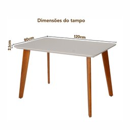 Conjunto Mesa Verona com 4 Cadeiras Madeira Maciça e Estofada Ímola Espresso Móveis - 6 Conjunto Mesa Verona com 4 Cadeiras Madeira Maciça e Estofada Ímola Espresso Móveis - 6