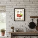 Ver imagem 3 de Quadro Vintage para Cozinha Maçãs 24x18cm Mold Preta Vidro