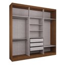 Ver imagem 4 de Guarda Roupa Casal 6 Portas 3 Gavetas Mônaco com Espelho