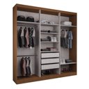 Ver imagem 2 de Guarda Roupa Casal 6 Portas 3 Gavetas Mônaco com Espelho