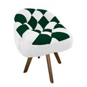 Ver imagem 2 de Poltrona Paloma Escritório Sala Giratória Madeira Suede Branco e Suede Verde - Dominic Decor