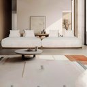 Ver imagem 2 de Sofá Modulado com Almofadas Soltas Pés Madeira Maciça 320cm Homer Bouclê Off White G63 - Gran Belo