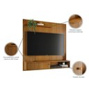 Ver imagem 6 de Painel Ripado para TV até 65 Polegadas com 1 Porta Deslizante Aurora Marrom