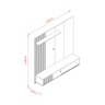 Rack com Painel para TV até 65 Polegadas com Porta Deslizante Aurora - 5