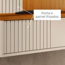 Ver mais imagens de Painel Ripado para TV até 65 Polegadas com 1 Porta Deslizante Aurora Amadeirado Off White