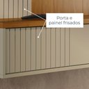 Ver mais imagens de Painel Ripado para TV até 65 Polegadas com 1 Porta Deslizante Aurora Amadeirado Bege