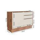 Ver imagem 5 de Balcão de Cozinha 120cm 1 Porta 3 Gavetas Viena Branco/Freijó/Cinza Argila