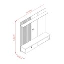 Ver imagem 5 de Painel para TV até 55 Polegadas MDF 141CMX136,5cm Iris Branco