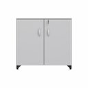 Ver mais imagens de Armário Baixo New City 2 Portas 80 cm Cinza Cristal/Preto Gebb Work