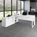 Ver imagem 1 de Mesa de Escritório Diretor em L Industrial 170cm Pés Metal