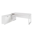 Ver imagem 3 de Mesa de Escritório Diretor em L Industrial 170cm Pés Metal