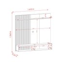 Ver imagem 4 de Painel para TV até 55 Polegadas MDF 141CMX136,5cm Iris Marrom