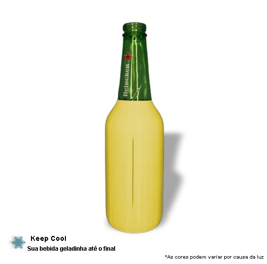 KIT PORTA LATA/ LONG NECK / GARRAFA ANTI AQUECIMENTO 3D KEEP COOL - 07 Unidades - Amarelo - 7