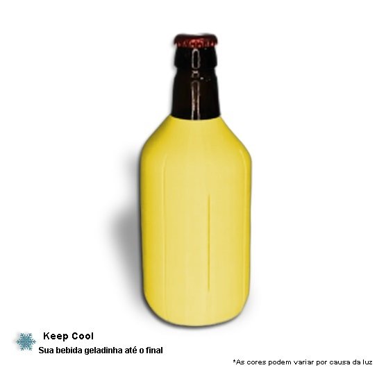 KIT PORTA LATA/ LONG NECK / GARRAFA ANTI AQUECIMENTO 3D KEEP COOL - 07 Unidades - Amarelo - 1