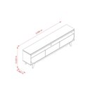 Ver imagem 4 de Rack para TV até 75 Polegadas 200cm Tvs Selene Marrom