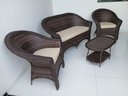 Ver imagem 1 de Conjunto Sofá com Poltronas Jardim Varanda Fibra Sintética Área Externa