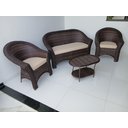 Ver imagem 3 de Conjunto Sofá com Poltronas Jardim Varanda Fibra Sintética Área Externa