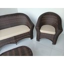 Ver imagem 2 de Conjunto Sofá com Poltronas Jardim Varanda Fibra Sintética Área Externa