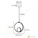 Ver imagem 4 de Luminária Teto Pendente Aliança Arco Redondo Led 3200k Luz Quente 17w Moderno Minimalista