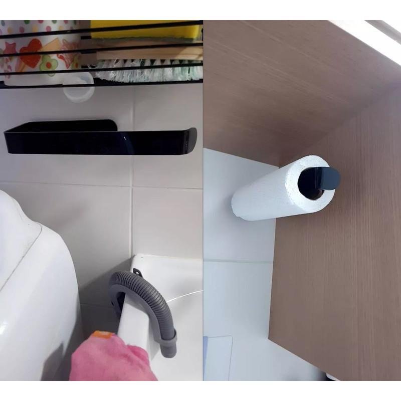 3 Suporte Papel Toalha Parede Multiuso Cozinha com Adesivo' - 6