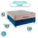 Ver imagem 2 de Cama Box Bau + Colchão Casal Molas Ensacadas Airtech Ortobom