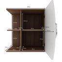 Ver imagem 7 de Conjunto Para Banheiro Armário Gabinete 01 Porta 60 cm Com Cuba Duna B06 Branco Nogal - Lyam Decor