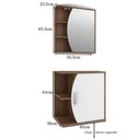 Ver imagem 6 de Conjunto Para Banheiro Armário Gabinete 01 Porta 60 cm Com Cuba Duna B06 Branco Nogal - Lyam Decor