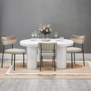 Ver imagem 2 de Kit 6 Cadeiras Camila para Sala Jantar Gourmet em Aço Whisky Linho Gengibre Edecasamoveis