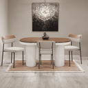 Ver imagem 3 de Kit 6 Cadeiras Camila para Sala Jantar Gourmet em Aço Whisky Linho Gengibre Edecasamoveis