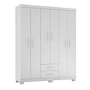 Ver imagem 2 de Guarda-Roupa Casal 6 Portas 2 Gavetas Itapema Branco