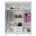 Ver imagem 5 de Guarda-Roupa Casal 6 Portas 2 Gavetas Itapema Branco