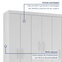 Ver imagem 6 de Guarda-Roupa Casal 6 Portas 2 Gavetas Itapema Branco