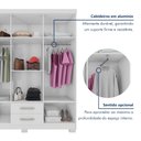 Ver mais imagens de Guarda-Roupa Casal 6 Portas 2 Gavetas Itapema Branco