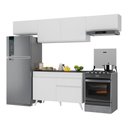 Ver imagem 1 de Armário de Cozinha Compacta 260cm Veneza Multimóveis V3697 Branco
