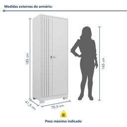 Armário 2 Portas Virtus com Chave                                  - 10