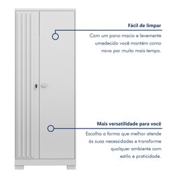 Armário 2 Portas Virtus com Chave                                  - 9