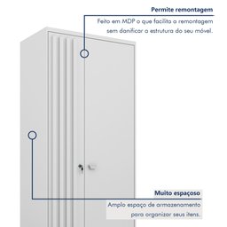 Armário 2 Portas Virtus com Chave                                  - 2