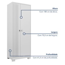 Armário 2 Portas Virtus com Chave                                  - 3