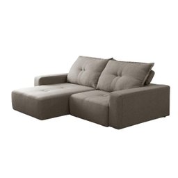 Sofa Retratil e Reclinável 2 Lugares Isis em Tecido Linho Cinza - 1