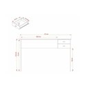 Ver imagem 3 de Mesa Canto P/escritório Me4165 C/ 2 Gavetas Nogal/preto - Tecno Mobili