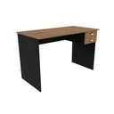 Ver imagem 1 de Mesa Canto P/escritório Me4165 C/ 2 Gavetas Nogal/preto - Tecno Mobili