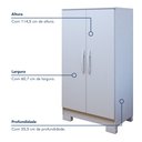 Ver imagem 6 de Armário Multiuso 2 Portas Triunfo Branco